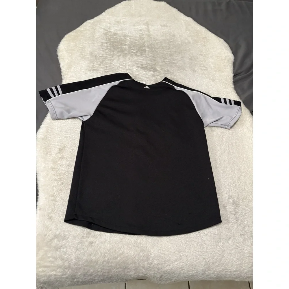 White Sox Boys Large 14/16‎ Black Button Jersey Adidas Shirt Baseball MLB